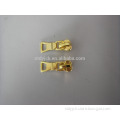 Garment golden metal zipper slider with puller